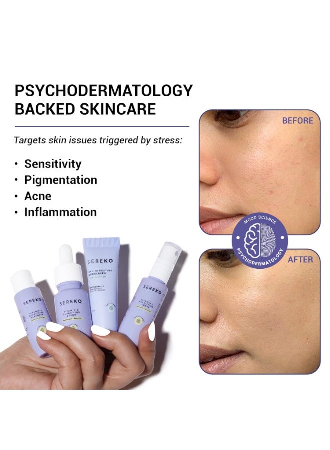 Sereko Bestseller’s Skincare Trial Kit | Vitamin C, Niacinamide & Cica | Brightening & Hydrating Set for Women & Men | Pack of 4 | Self-Care For Glowing Skin | Travel & Pocket Friendly - Image 4