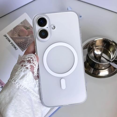 MAGICHUB Luxury Paper Thin Back Case Cover for iPhone 16 | Matte Finish | Compatible with magsafe | (White) - Image 4