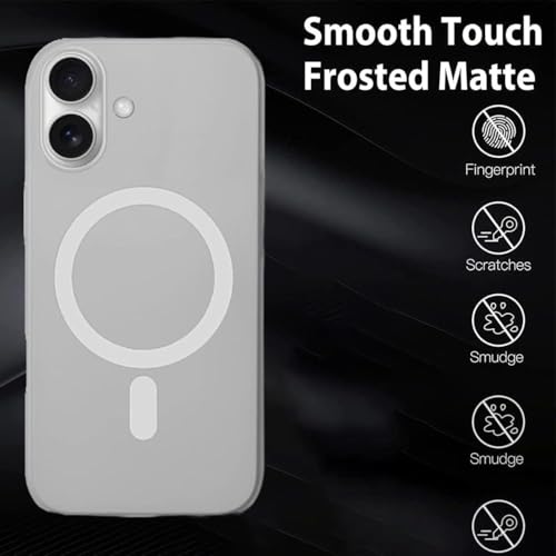 MAGICHUB Luxury Paper Thin Back Case Cover for iPhone 16 | Matte Finish | Compatible with magsafe | (White) - Image 3