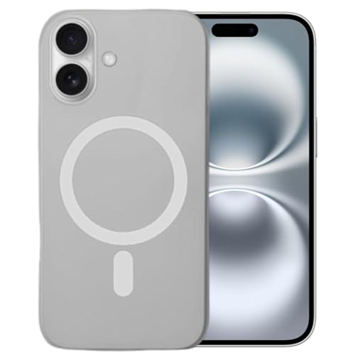 MAGICHUB Luxury Paper Thin Back Case Cover for iPhone 16 | Matte Finish | Compatible with magsafe | (White) - Image 1