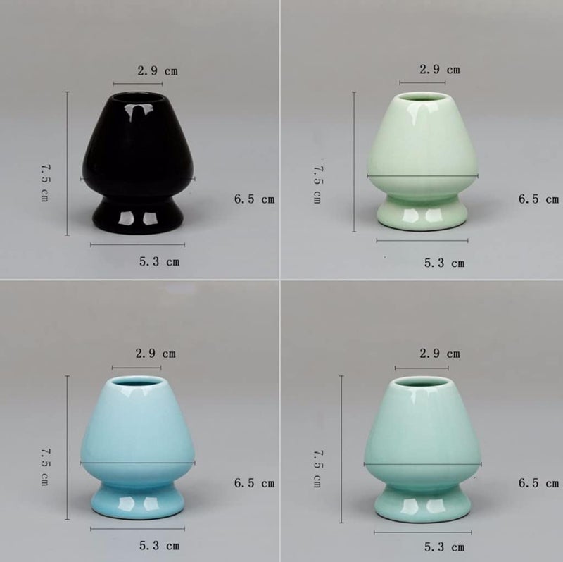 ZUHSA Matcha Tea Whisk Holder Ceramic Holder Chasen Stand fit for Traditional Japanese Tea Matcha Chasen Tea Set Accessories (Green 6) - Image 5