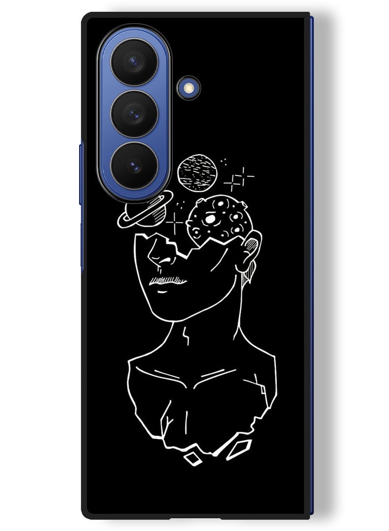 Theodor Case Compatible with Samsung Galaxy Z Fold 7 - 8 Inch Protection Shockproof Bumper Cover Women Art - Image 1