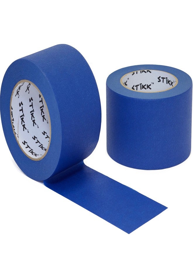 STIKK Painters Tape - 2pk Blue Painter Tape - 3 inch x 60 Yards - Paint Tape for Painting, Edges, Trim, Ceilings - Masking Tape for DIY Paint Projects - Residue-Free Painting Tape - Image 1