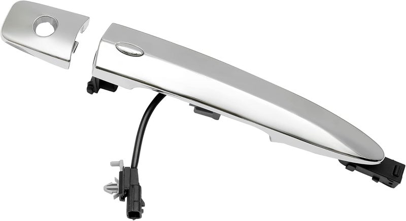 Gledewen Driver Door Handle Chrome, Compatible with 2009-2018 Nissan Sentra Murano Maxima Leaf, with Sensor and Smart Keyless Entry System, Exterior Front Left Side | Replace# 806469N00A Outside Handle Light & heavy use compatible - Image 1