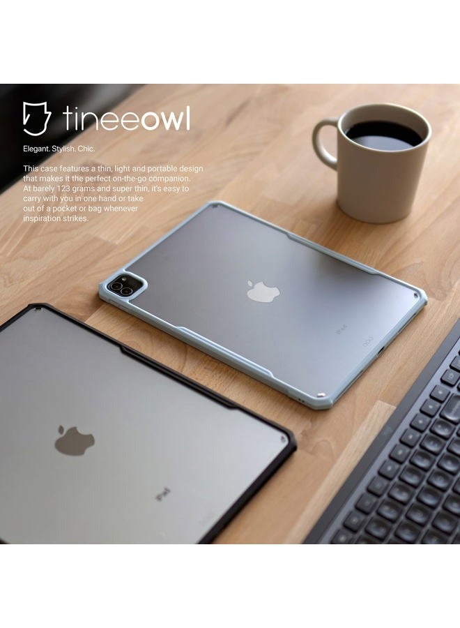 TineeOwl غطاء آيباد برو 12.9 بوصة 2022، 2021، 2020، 2018 (الجيل 6، 5، 4 و3) رقيق جداً شفاف، يدعم شحن أبل قلم لاسلكياً، يمتص الصدمات (أسود/ظهر غير لامع) - Image 5