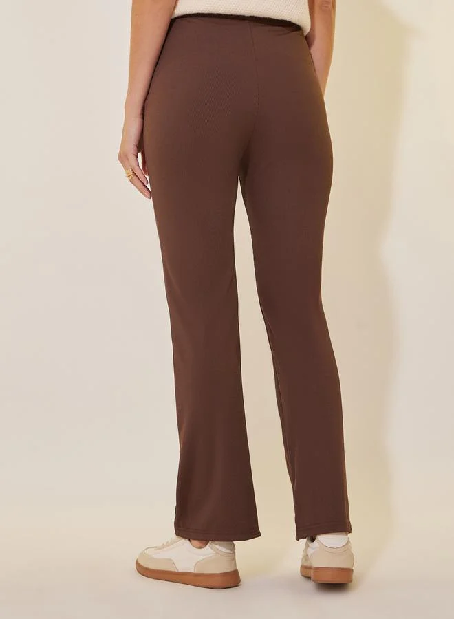 Take Two Solid Flared Pants