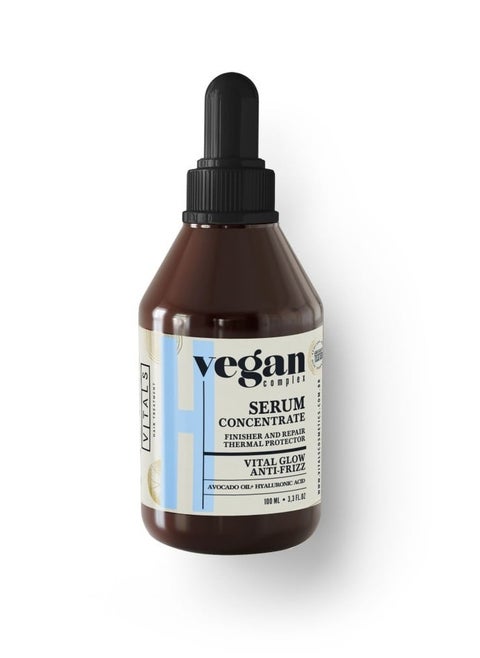 Vegan Complex Serum deeply moisturizes the hair, stimulates its growth and strengthens it, gives it vitality and shine, prevents frizz and protects its ends from the effects of heat.