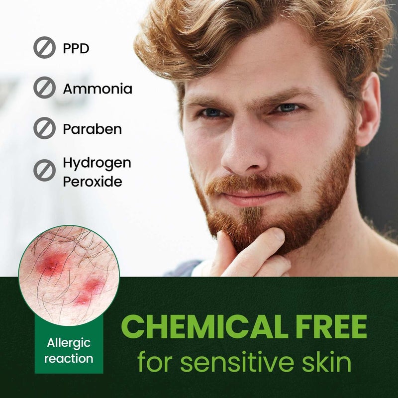 Herb Speedy Herb For Men Mustache & Beard Dye (Dark Brown, 1 Pack), PPD-Free Ammonia-Free, Vegan with Natural Ingredients, Odorless, Gentle for Sensitive Skin, No Skin Irritation - Image 3