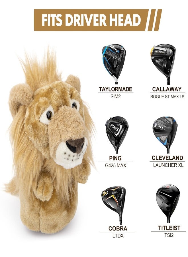 Barudan Golf Animal Golf Head Covers, Men's Golf Gear, Driver Head Cover, 1 Wood, Fits Up to 460cc, Premium Pu Leather, White and Brown, Patriotic - Image 4