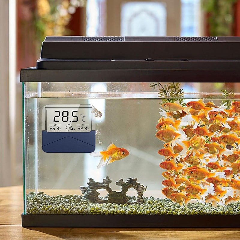 VAYINATO Cherlam Aquarium Digital Thermometer LCD Touchscreen with Transparent Display | Slim | Compact | Accurate | Suitable for Freshwater, Seawater by Petzlifeworld - Image 1
