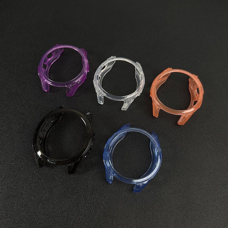 غطاء حافظة نصف TPU شفاف أسود لساعة Fenix 8 مقاس 47 مم - Image 3
