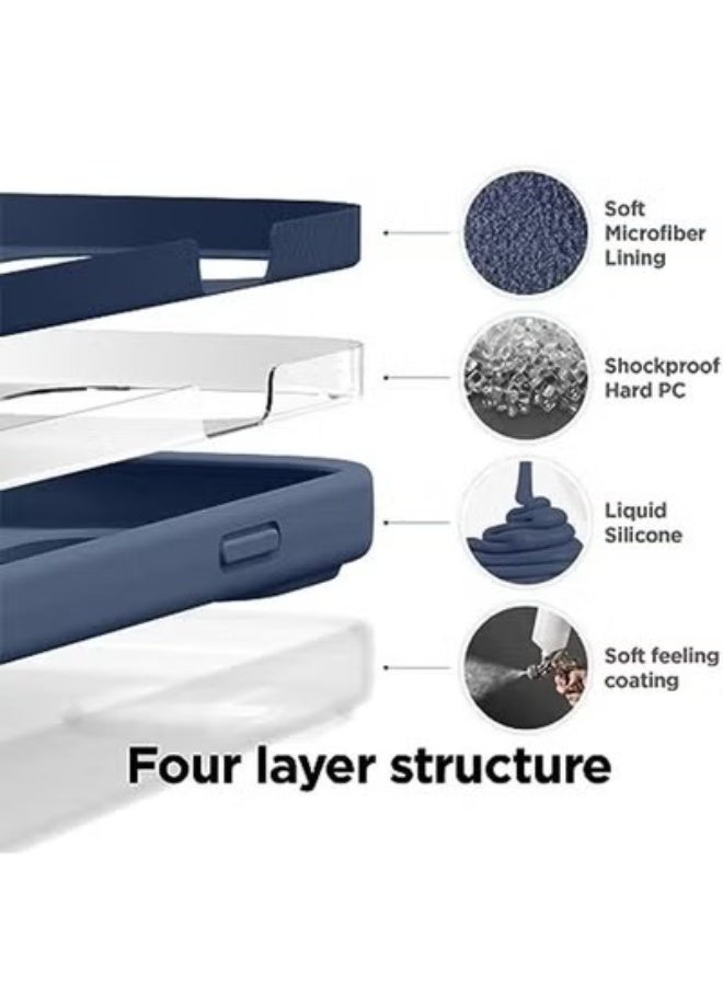 أوشن اي فون 15 ( 6.1 بوصة ) حالة الهاتف المحمول ، سيليكون السائل حالة الهاتف المحمول ، كامل الجسم حالة واقية ، صدمة برهان ، رقيقة جدا حالة الهاتف المحمول ، ومكافحة كشط بطانة الألياف رقيق لينة ، الأزرق - Image 4