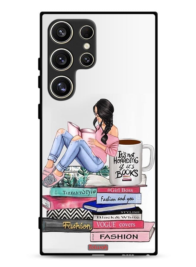 Tolwak Samsung Galaxy S24 Ultra 5G Protective Case Cover Girl And Fashion Books Art - Image 1