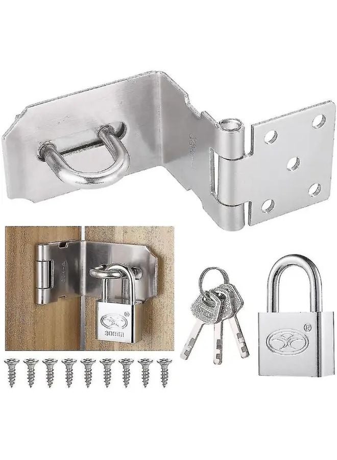 Heavy Duty Anti Rust Waterproof Padlock 3 Inch Lock Plate 30 Iron Electroplated with 3 Keys - Image 2