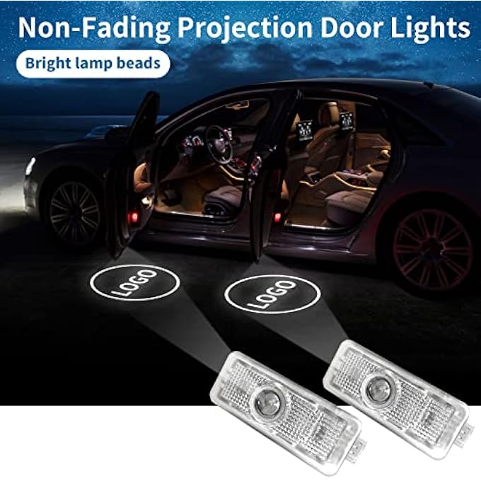 RLRHOO 2 Pcs NonFading Car Door Led Logo Projector Welcome Lamp Door Light Puddle Lights Kit Compatible With Accessories Cla45 Cla250 E200 E400 C200 Coupe Cls45 Cls300 Cls350 Cls400 CE CoupeClaCls - Image 4