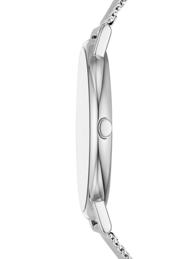 Skagen Men's Signatur Three-Hand Silver Stainless Steel Mesh Band Watch (Model: SKW6904) - Image 2