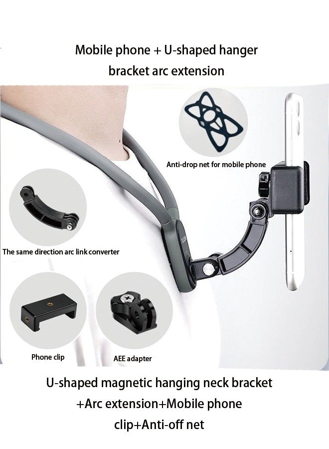 TELESIN Gopro12 Magnetic Halter Bracket Collar X4/X3 Ace DJI Action4 Halter Neck Fixing Bracket  - Image 1