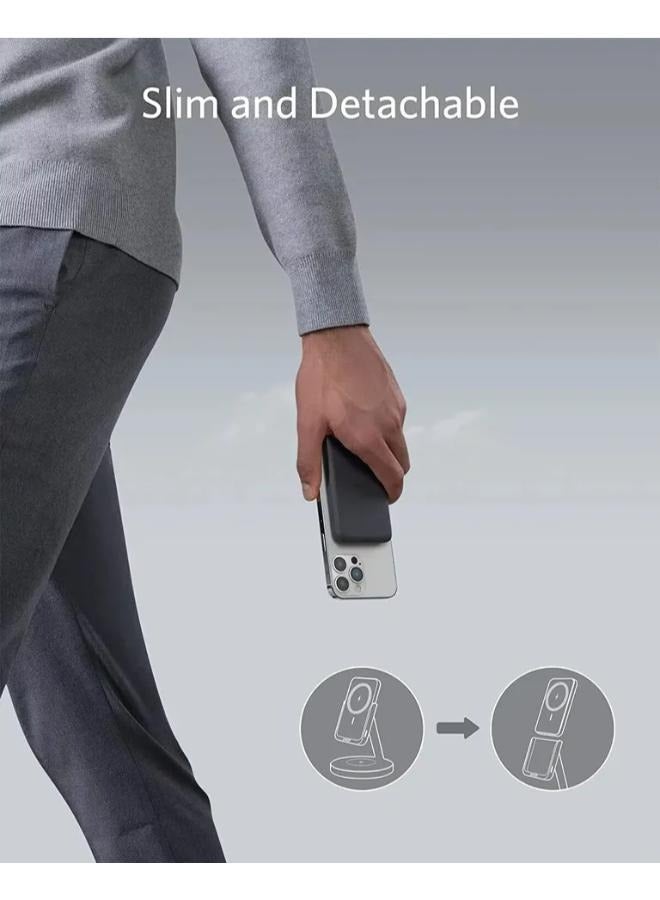 شاحن أنكر 633 لاسلكي/سلكي سريع بقوة 10000 مللي أمبير في الساعة - أسود - Image 4