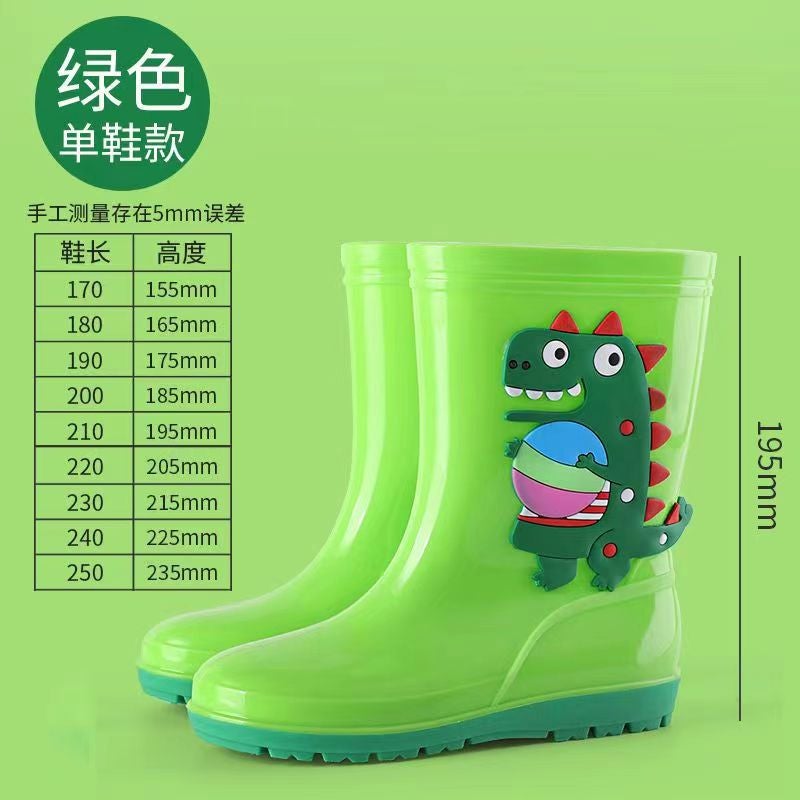 Summer Cartoon Dinosaur Children'S Rain Boots Non-Slip Waterproof Pvc Children'S Rain Boots Boys And Girls Baby Water Shoes - Image 1