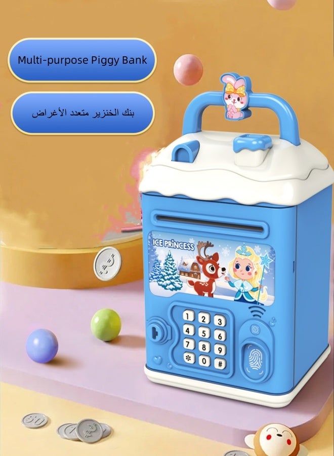 جاكت فتح باب أوتوماتيكي متعدد الوظائف - دحرجة نقود أوتوماتيكية - صندوق توفير إلكتروني للنقود مع كلمة مرور - حصالة نقود - حصالة نقود معدنية - لحن - ماكينة صراف آلي - إيداع أوتوماتيكي - لعبة أطفال - Image 1