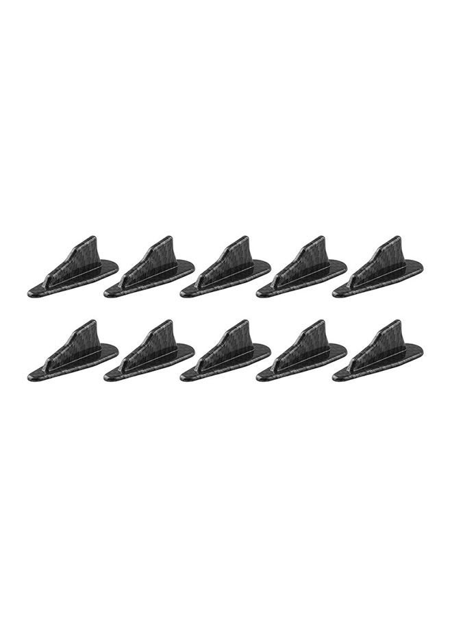 NIBEMINENT 10-Piece Universal Car Carbon Fiber Shark Fin Diffuser Vortex Generator Roof Spoiler