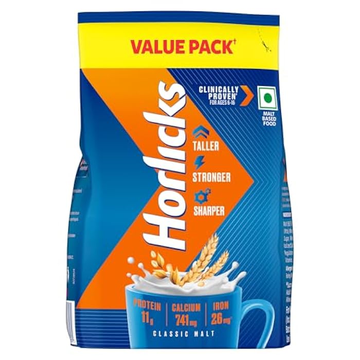 Horlicks مشروب هورليكس الصحي والتغذوي - عبوة إعادة تعبئة 750 جرام (مالت كلاسيكي) - Image 1