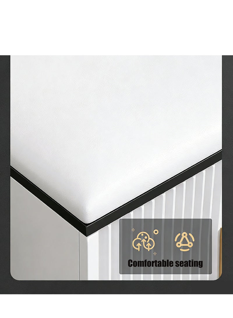 YY-Recheer Entryway Shoe Bench with Storage, 90CM Shoe Cabinet with Padded Seat for Hallway, Living Room, Bedroom - Image 3