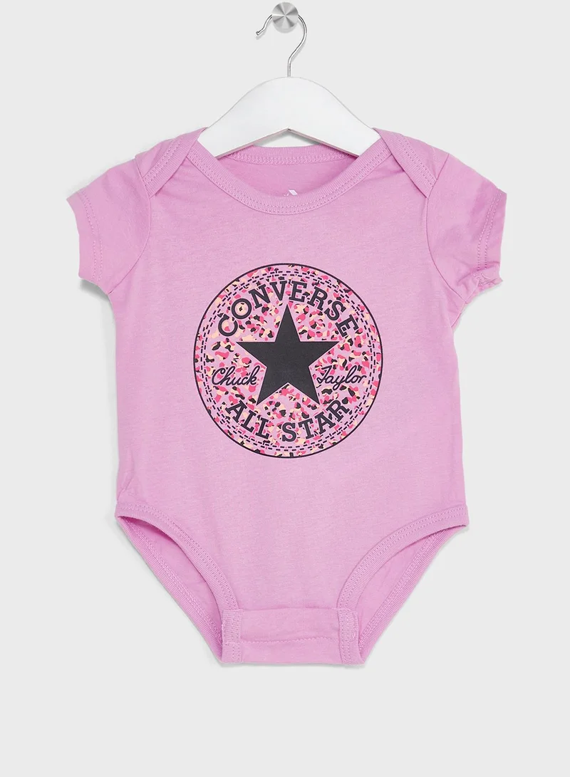 CONVERSE Infant 3 Pack Leopard Printed Bodysuit