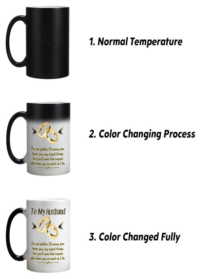 DasyFly Birthday Gifts for Husband from Wife,Color Changing Husband Mug 11-OZ Cup-Romantic Valentines Day Wedding Anniversary Christmas Gifts for Husband, Funny Husband Mugs From Wife - Image 5