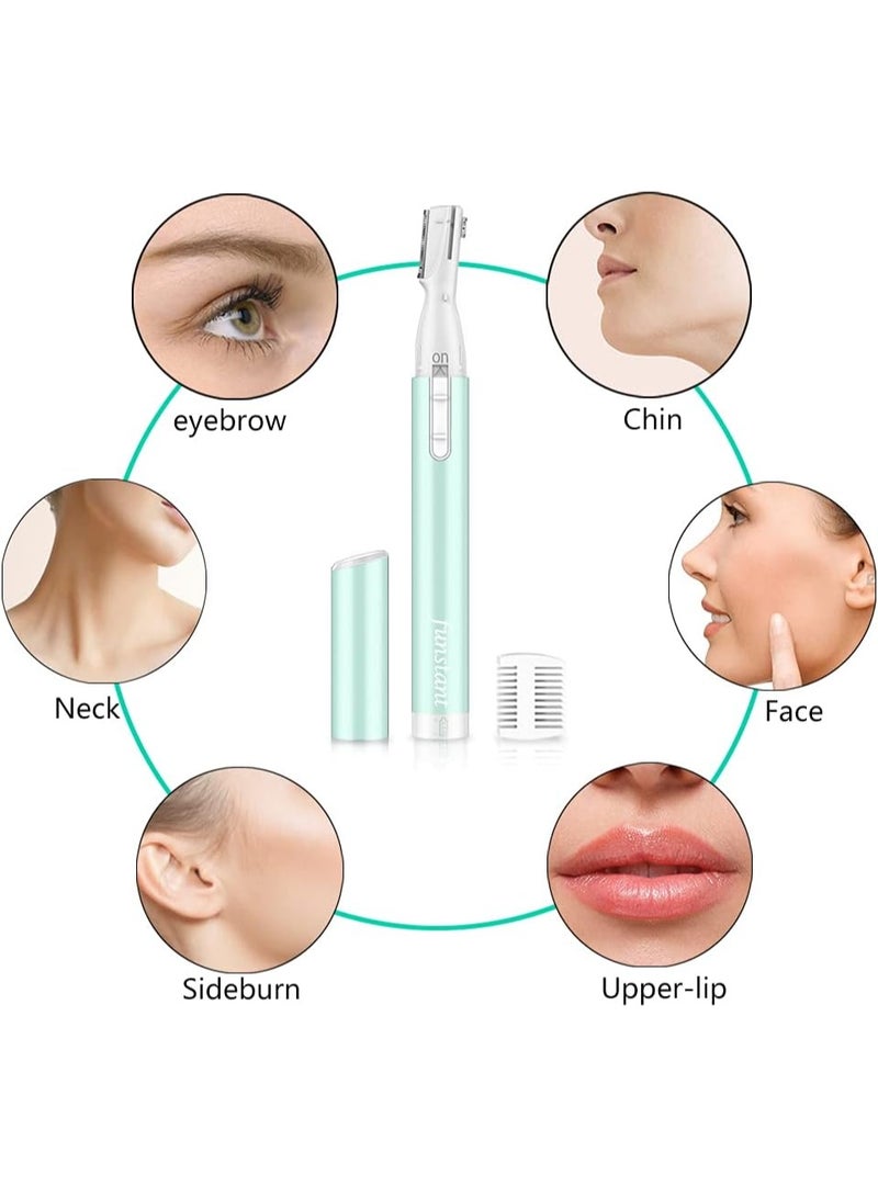 فنستانت مقص حواجب كهربائي مطور ومزيل شعر الوجه (يعمل بالبطارية) – ماكينة حلاقة دقيقة وغير مؤلمة مع مشط للوجه، الذقن، الرقبة، الشارب والشعر الخفيف (بدون شد) - Image 5