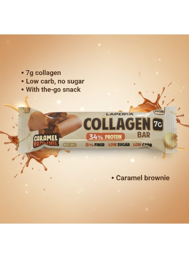 Laperva Collagen Protein Bar Caramel Brownie, 1 Bar, 7g Collagen, High-Protein Snack, No Added Sugar - Image 3
