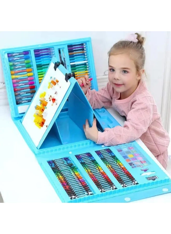 مجموعة ألوان ومستلزمات فنية للأطفال – 208 قطعة - Image 1