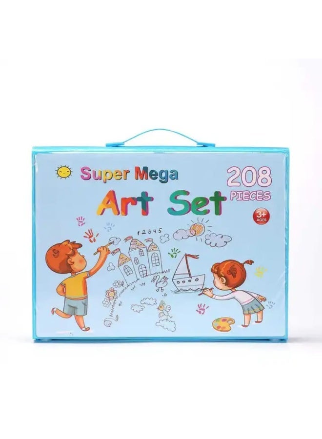 مجموعة ألوان ومستلزمات فنية للأطفال – 208 قطعة - Image 2