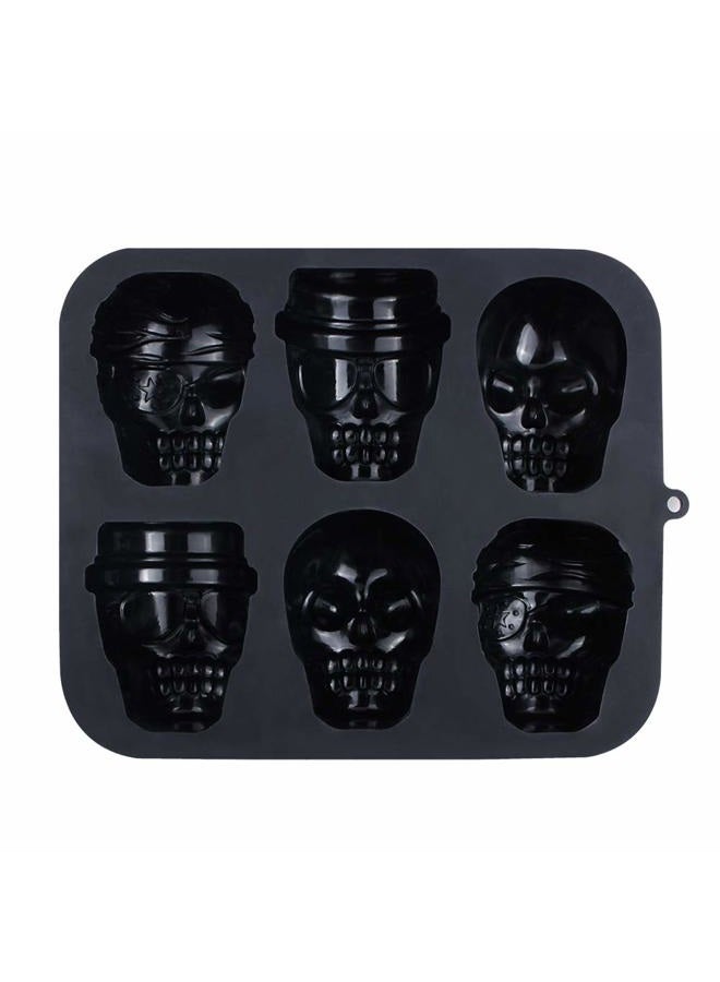 Webake Skull Cake Pan Silicone Gelatin Cakelet Mold Skull Pizza Tin Baking Pan - Image 5