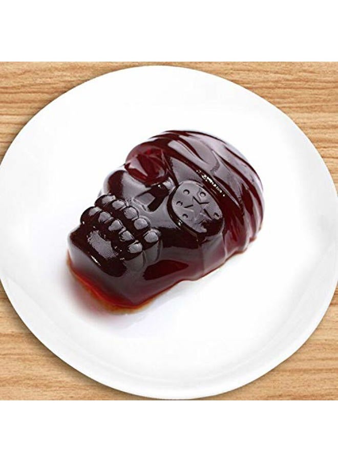 Webake Skull Cake Pan Silicone Gelatin Cakelet Mold Skull Pizza Tin Baking Pan - Image 3