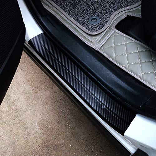 Buylogy® (Black) 4Pcs 23.6Inch Car Door Sill Protector, Automotive Door Sill Scuff Plate Film Carbon Fiber Vinyl Wrap Stickers, Anti Scratch Entry Guard - Image 5