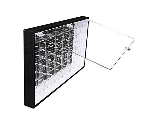 J JACKCUBE DESIGN JACKCUBE Design Hot Wheels 1/64 Scale Diecast Display Case Storage Cabinet Shelf Wall Mount Rack for 56 Hot Wheels(Black, 24.61 x 13.78 x 2.05 inches)-MK184 - Image 4