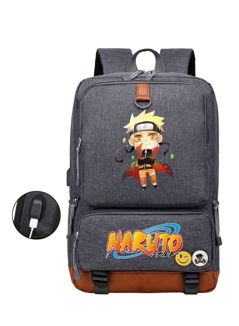 Naruto Teenage Students Men And Women Printed Casual Travel Backpack