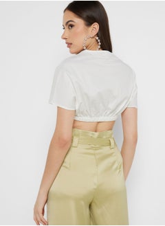 PUBLIC DESIRE Surplice Neck Crop Top  - Image 2