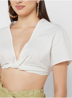 PUBLIC DESIRE Surplice Neck Crop Top  - Image 3