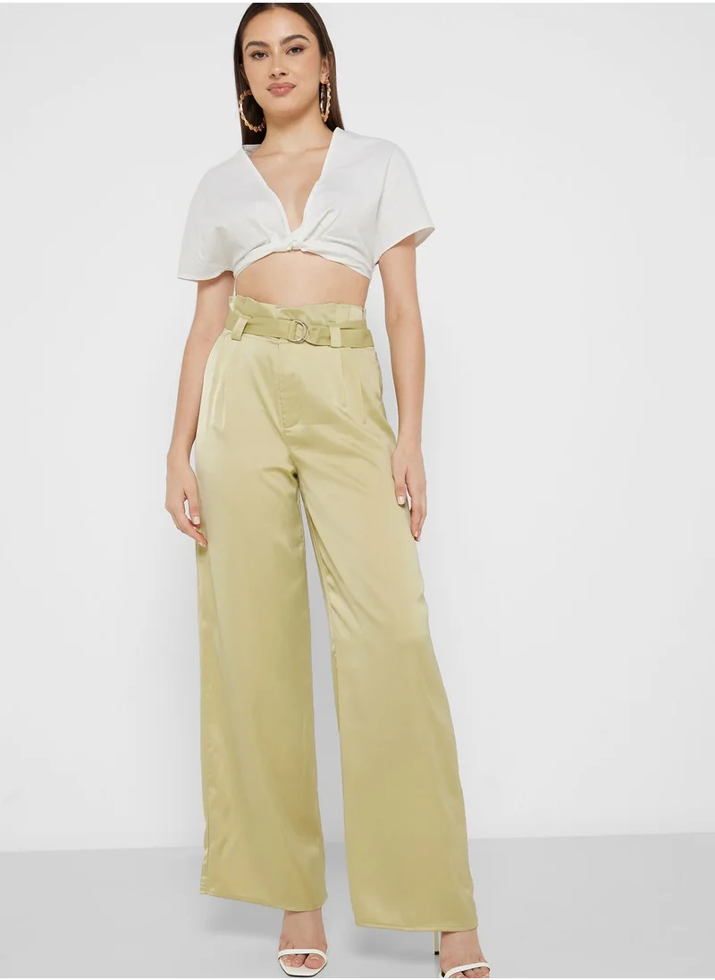 PUBLIC DESIRE Surplice Neck Crop Top