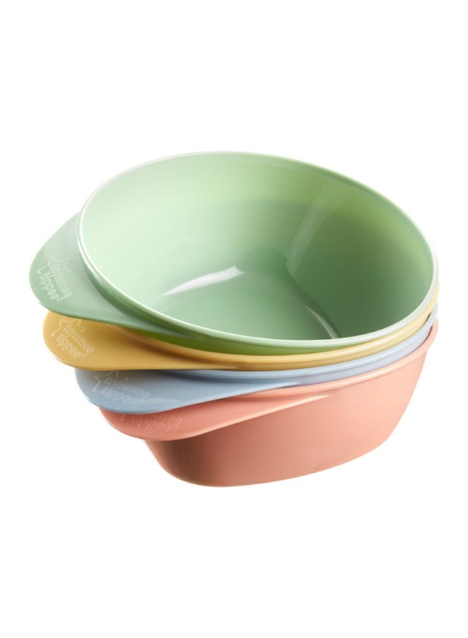 tommee tippee Pack Of 4 Easy Scoop Feed Bowls, 6 Months +