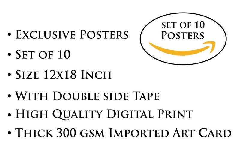 PAPER PLANE DESIGN Inspirational Motivational Wall Abstract Poster set of 10 For Home Decor. (Unframed) - Image 5