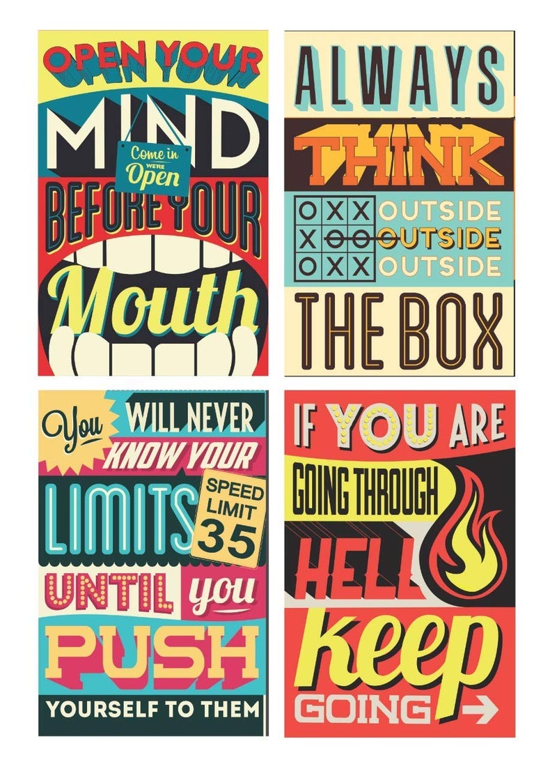 PAPER PLANE DESIGN Inspirational Motivational Wall Abstract Poster set of 10 For Home Decor. (Unframed) - Image 3