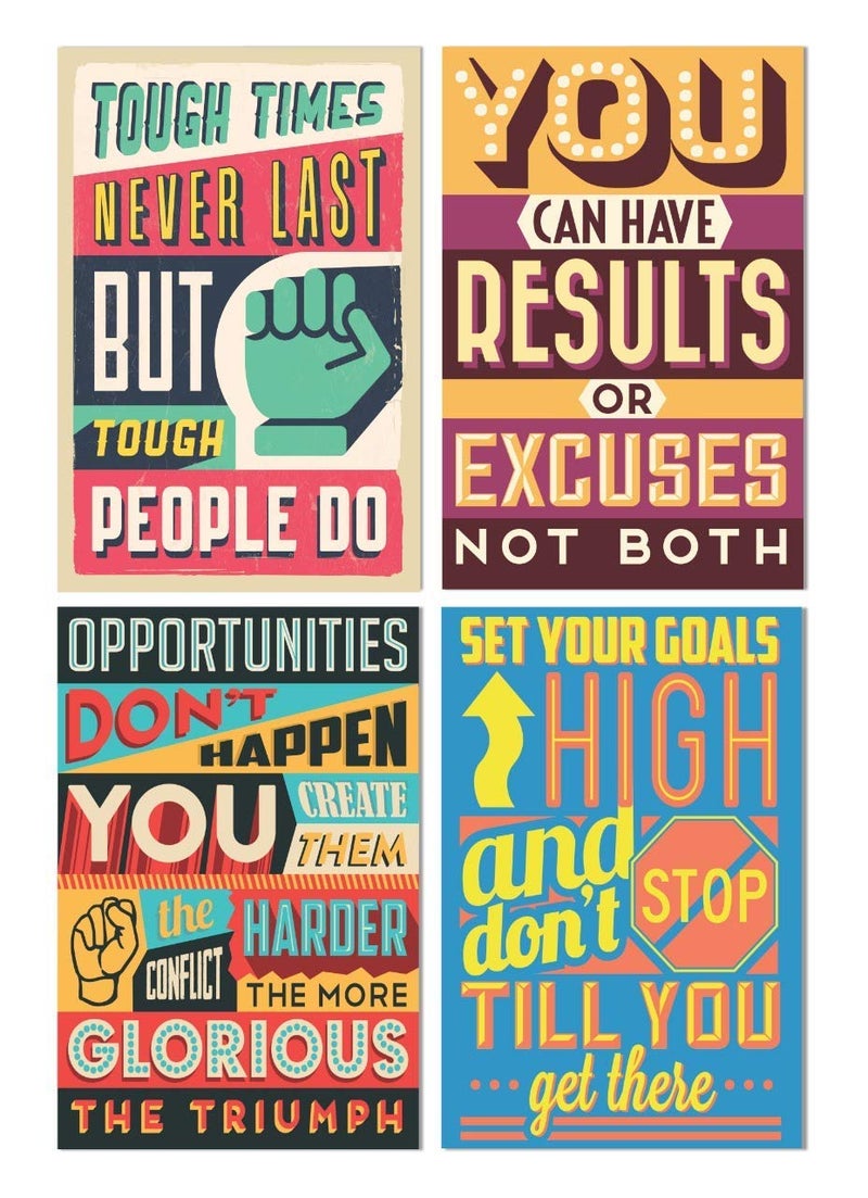 PAPER PLANE DESIGN Inspirational Motivational Wall Abstract Poster set of 10 For Home Decor. (Unframed) - Image 2
