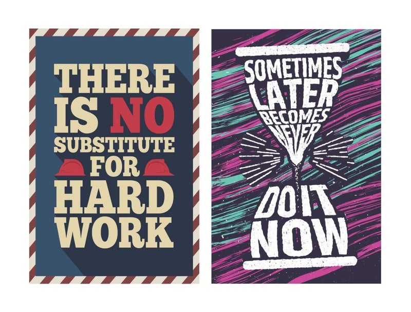 PAPER PLANE DESIGN Inspirational Motivational Wall Abstract Poster set of 10 For Home Decor. (Unframed) - Image 4