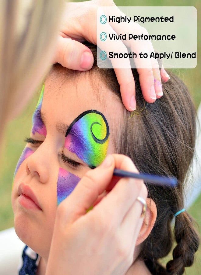 UCANBE Face Body Paint Oil, 15 Macaron Colors Professional Makeup Palette - Non Toxic Hypoallergenic Safe Facepaint for Halloween, Cosplay Costumes, Parties and Festivals - Image 5