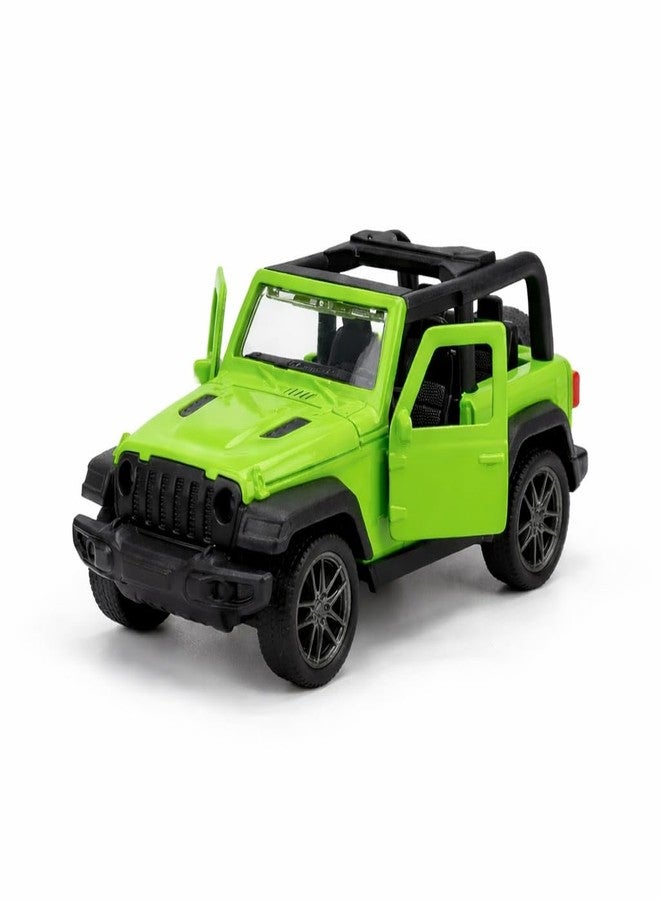 SMARTEZO Toy Car with Openable Doors, Realistic Off-Road Jeep Style Model, Pull Back 1:36 Scale Die-Cast Metal SUV Mini Vehicle for Kids Boys & Collectors (Light Green) - Image 1