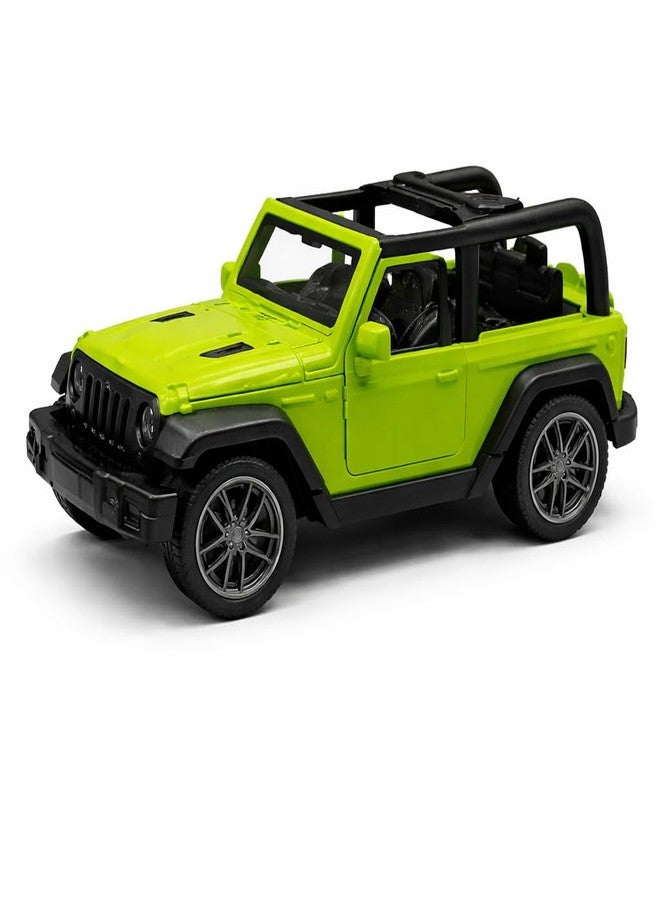 SMARTEZO Toy Car with Openable Doors, Realistic Off-Road Jeep Style Model, Pull Back 1:36 Scale Die-Cast Metal SUV Mini Vehicle for Kids Boys & Collectors (Light Green) - Image 3