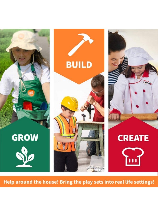 Born Toys Kids Dress Up Costumes for Toddlers - Washable Play Outfits for Boys & Girls, Ages 3-7 (Worker, Chef, Gardener) - Image 2